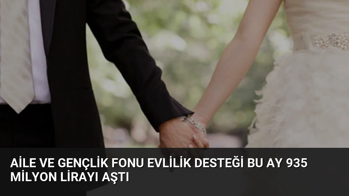 Aile ve Gençlik Fonu Evlilik Desteği Bu Ay 935 Milyon Lirayı Aştı