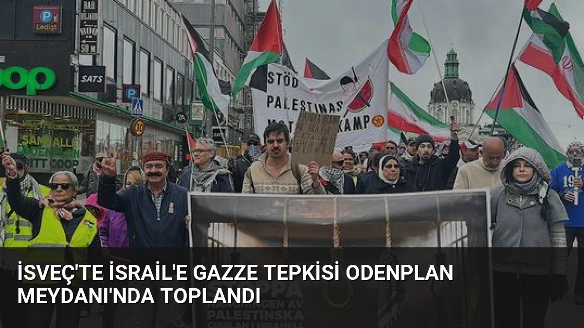 İsveç’te İsrail’e Gazze Tepkisi Odenplan Meydanı’nda Toplandı
