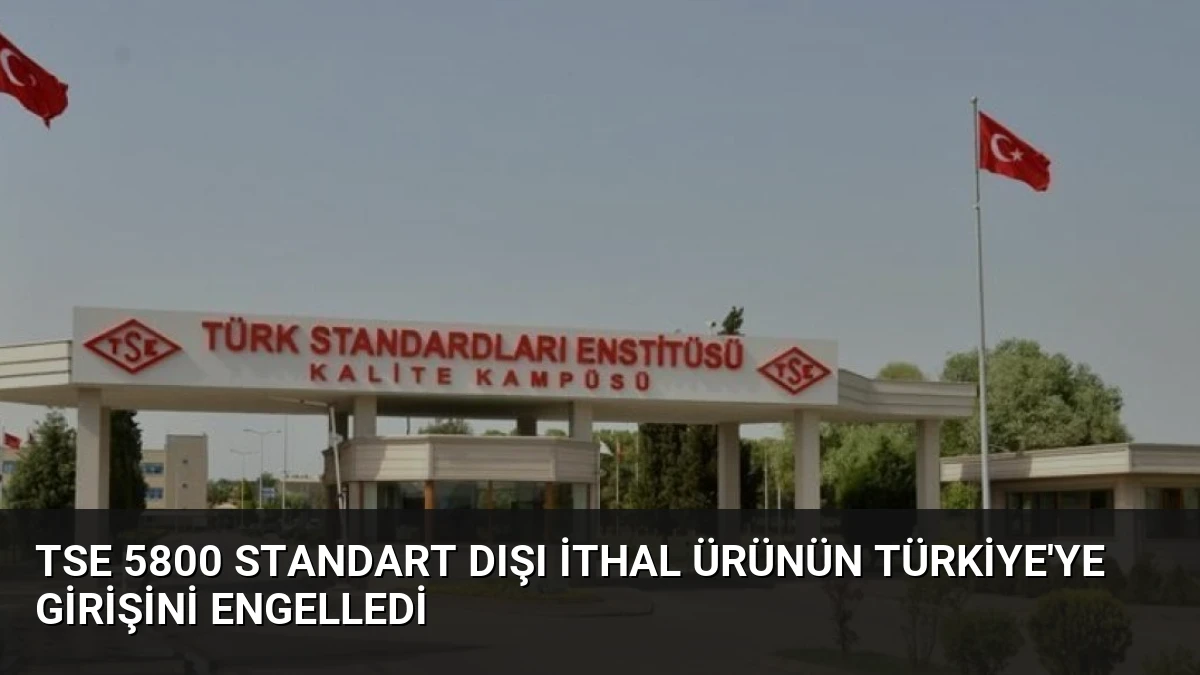 TSE 5800 Standart Dışı İthal Ürünün Türkiye’ye Girişini Engelledi