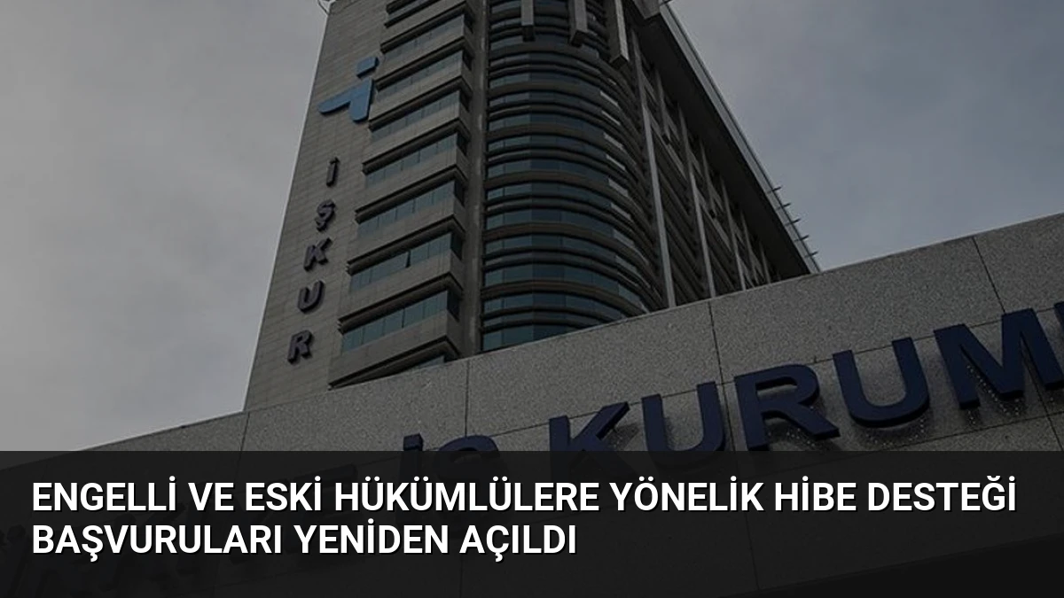 Engelli ve Eski Hükümlülere Yönelik Hibe Desteği Başvuruları Yeniden Açıldı
