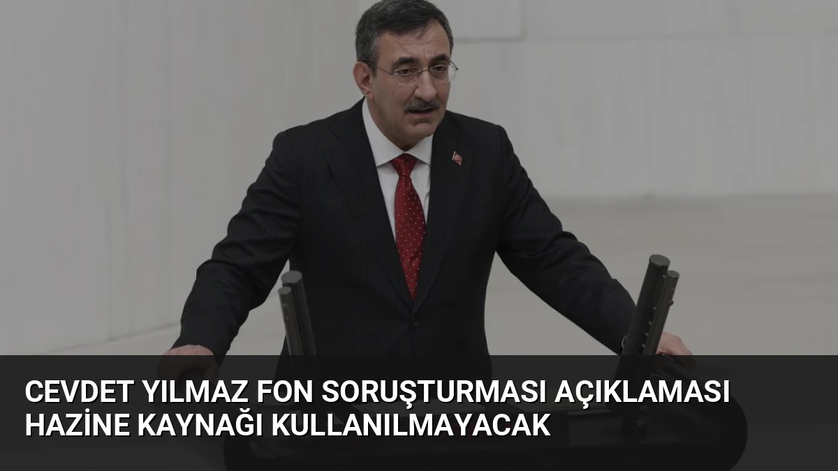 Cevdet Yılmaz Fon Soruşturması Açıklaması Hazine Kaynağı Kullanılmayacak